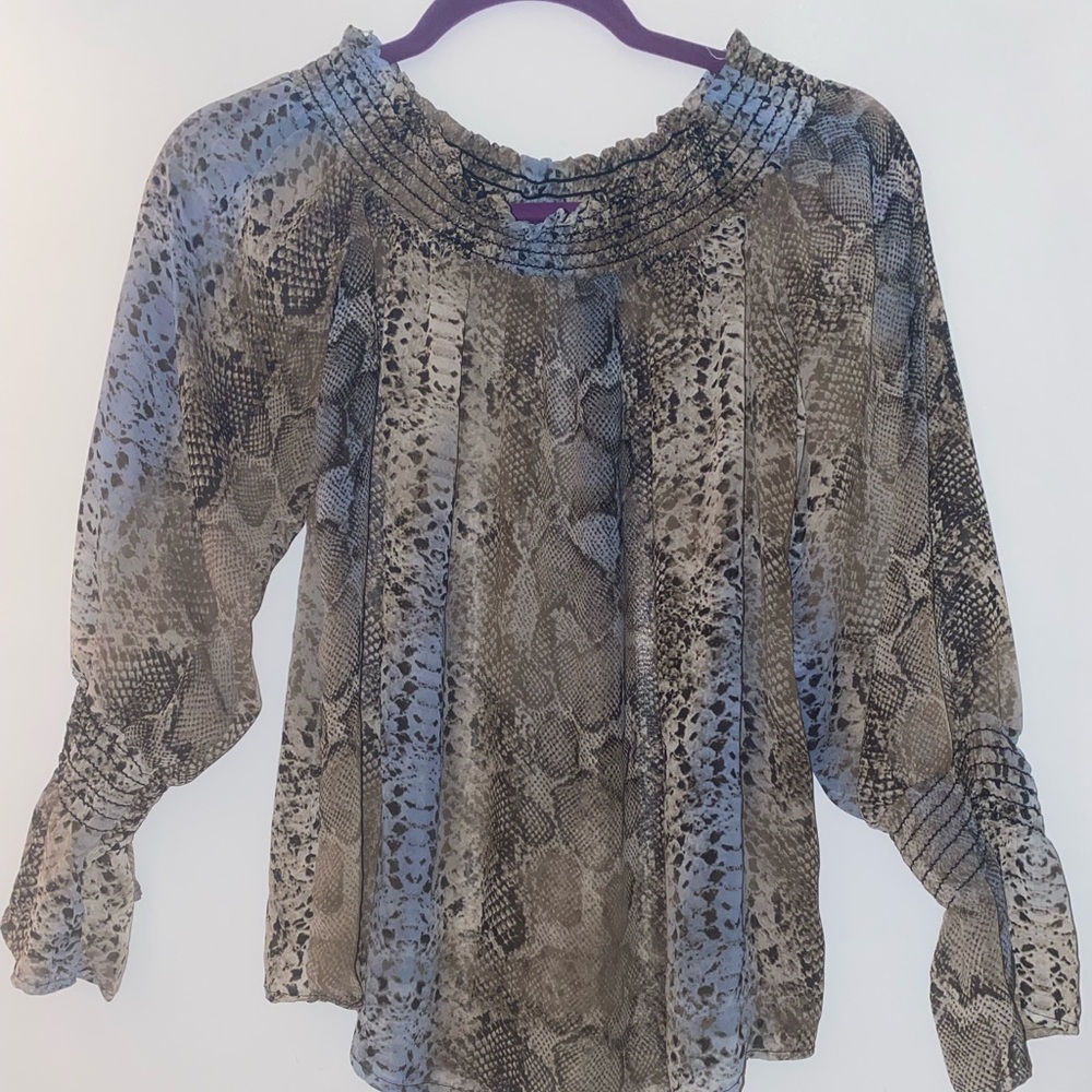 Ariella snake print blouse